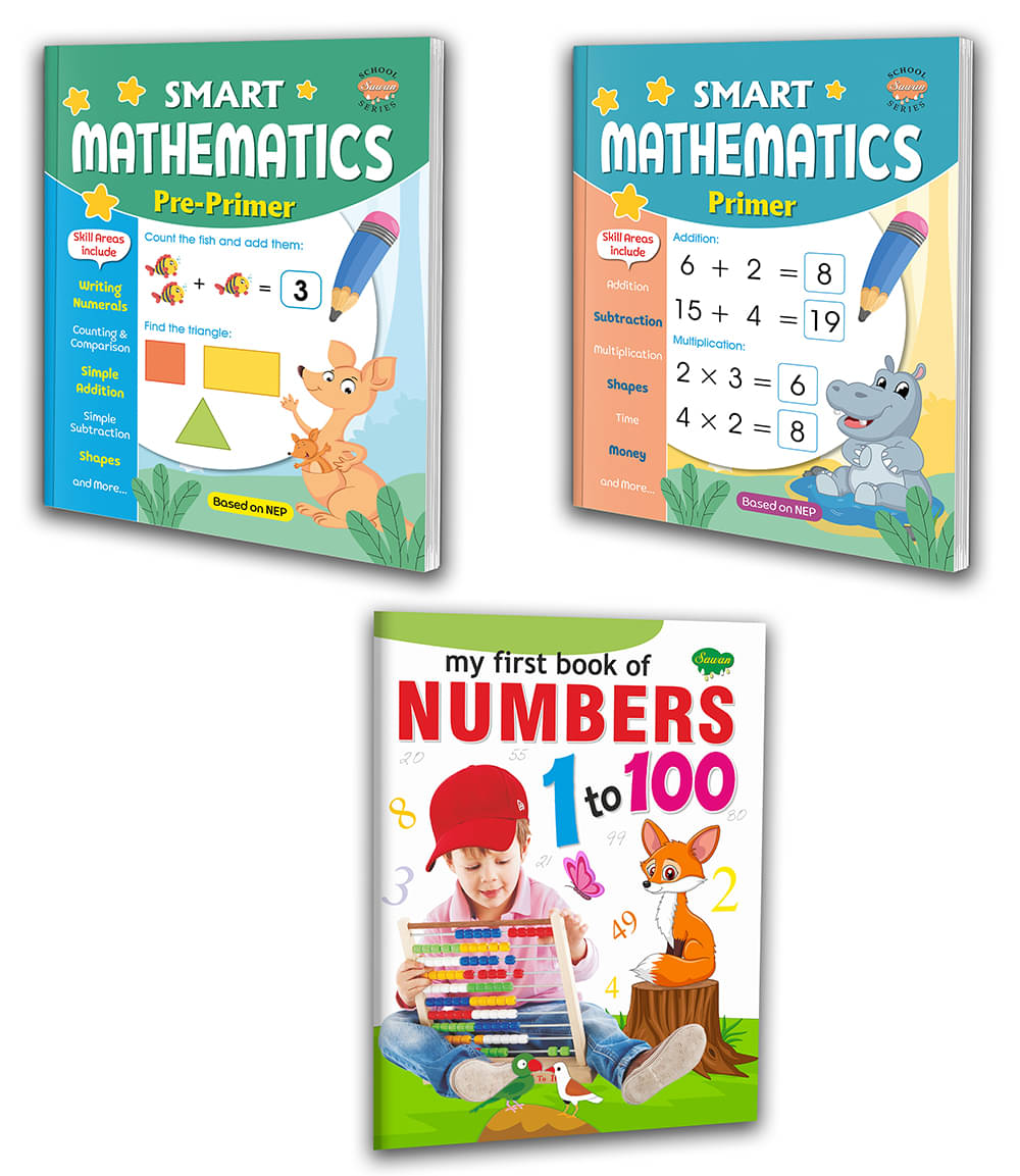 Maths Learning Books For Kids | Set of 3 Books Maths Learning Books For Kids | Set of 3 Books
