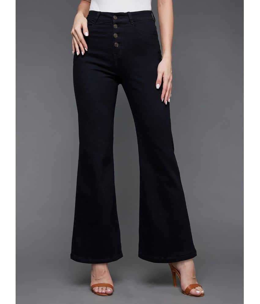 Miss Chase - Black Denim Wide Leg Women's Jeans ( Pack of 1 ) - Jeans | Buy online on ZillyBuy