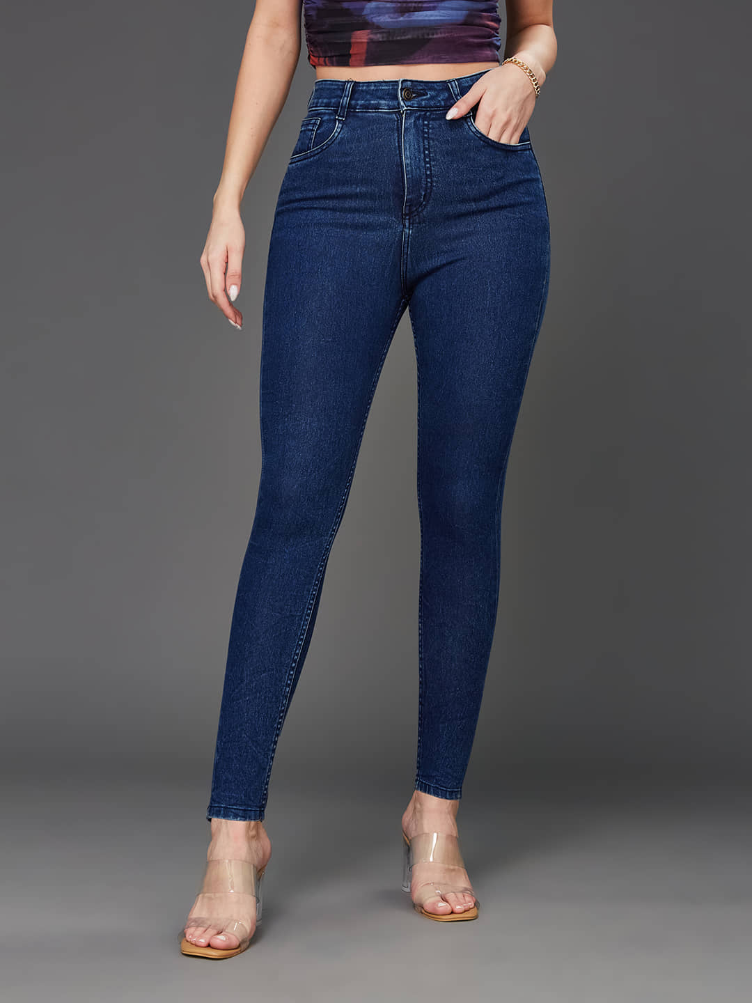 Miss Chase - Blue Denim Skinny Fit Women's Jeans ( Pack of 1 ) - Jeans | Buy online on ZillyBuy