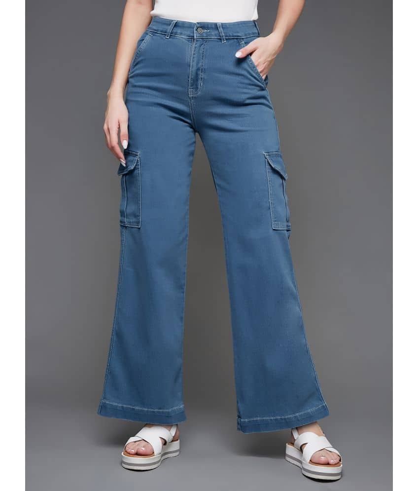 Miss Chase - Blue Denim Wide Leg Women's Jeans ( Pack of 1 ) - Jeans | Buy online on ZillyBuy