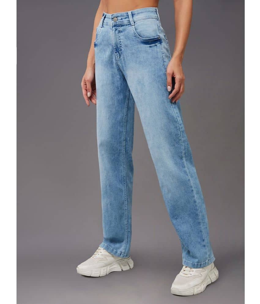 Miss Chase - Light Blue Denim Wide Leg Women's Jeans ( Pack of 1 ) - Jeans | Buy online on ZillyBuy