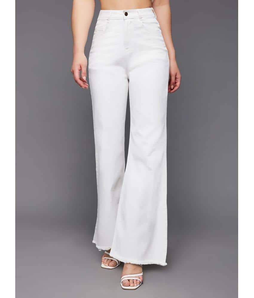 Miss Chase - White Denim Bootcut Women's Jeans ( Pack of 1 ) - Jeans | Buy online on ZillyBuy