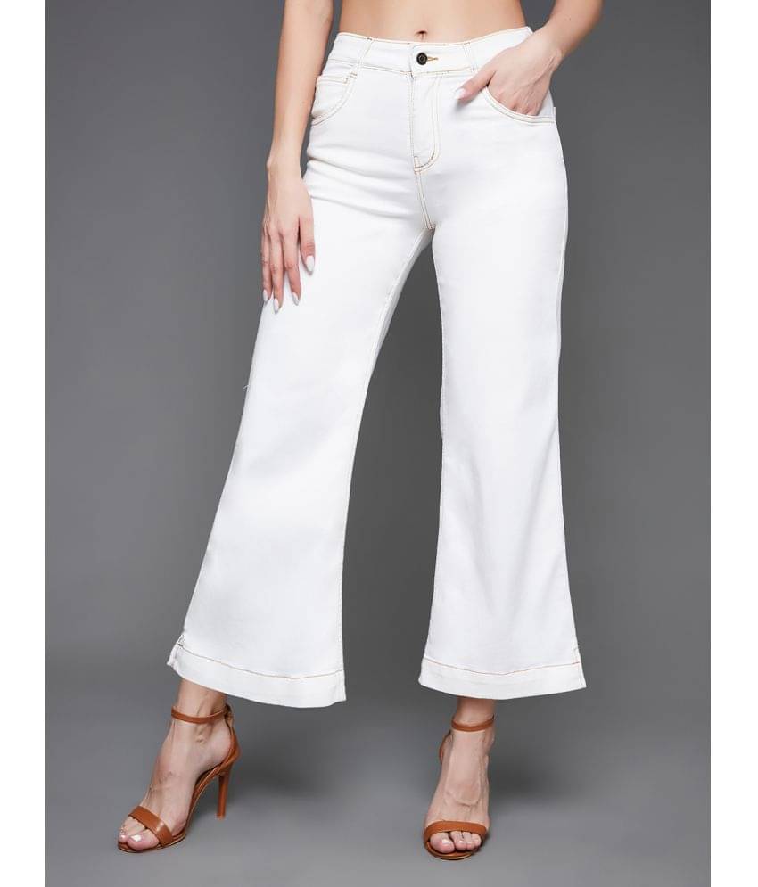     			Miss Chase - White Denim Flared Women's Jeans ( Pack of 1 )