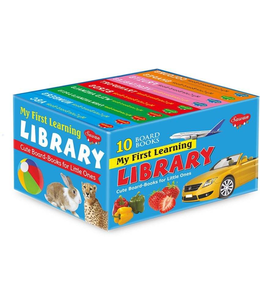 My First Picture Library Blue Box of 10 Board Books (Pre-School Books) | Gift Set For Kids My First Picture Library Blue Box of 10 Board Books (Pre-School Books) | Gift Set For Kids
