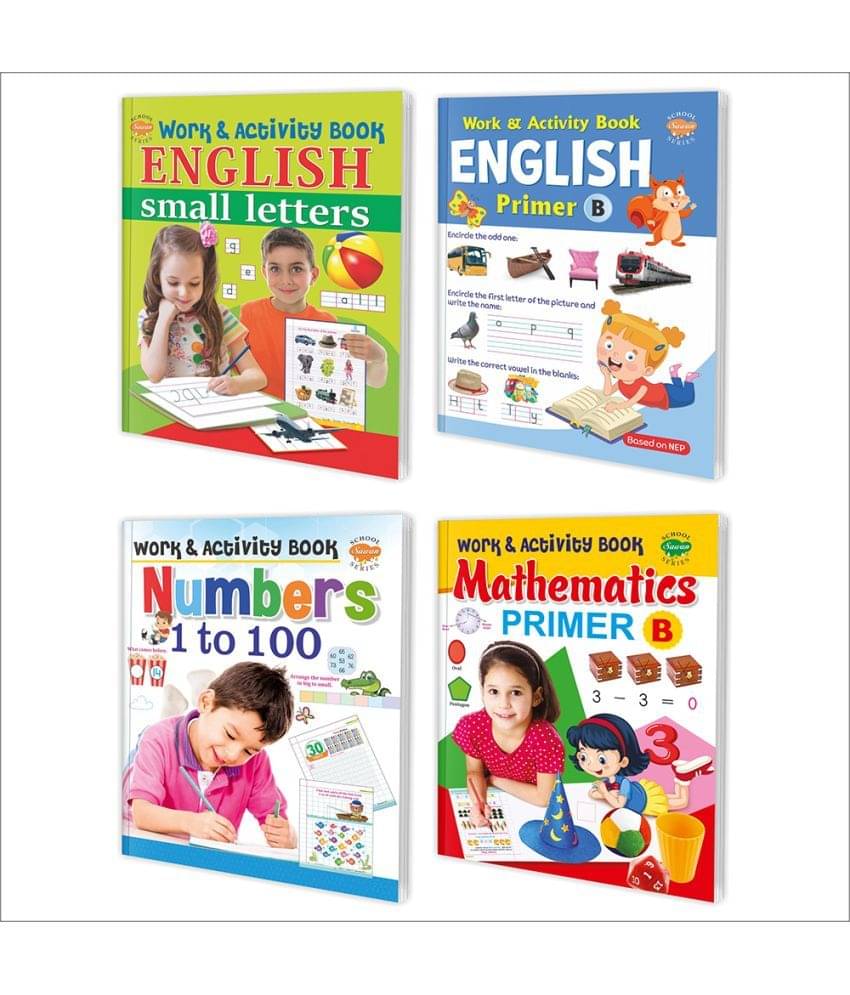 Primer Work & Activity Books for Kids | Pack of 4 Educational Books Primer Work & Activity Books for Kids | Pack of 4 Educational Books
