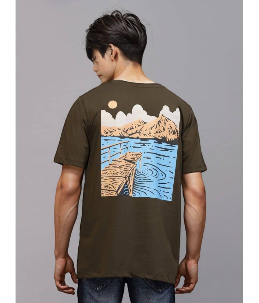     			Rigo Pack of 1 Cotton Blend Oversized Fit Men's T-Shirt ( Dark Green )