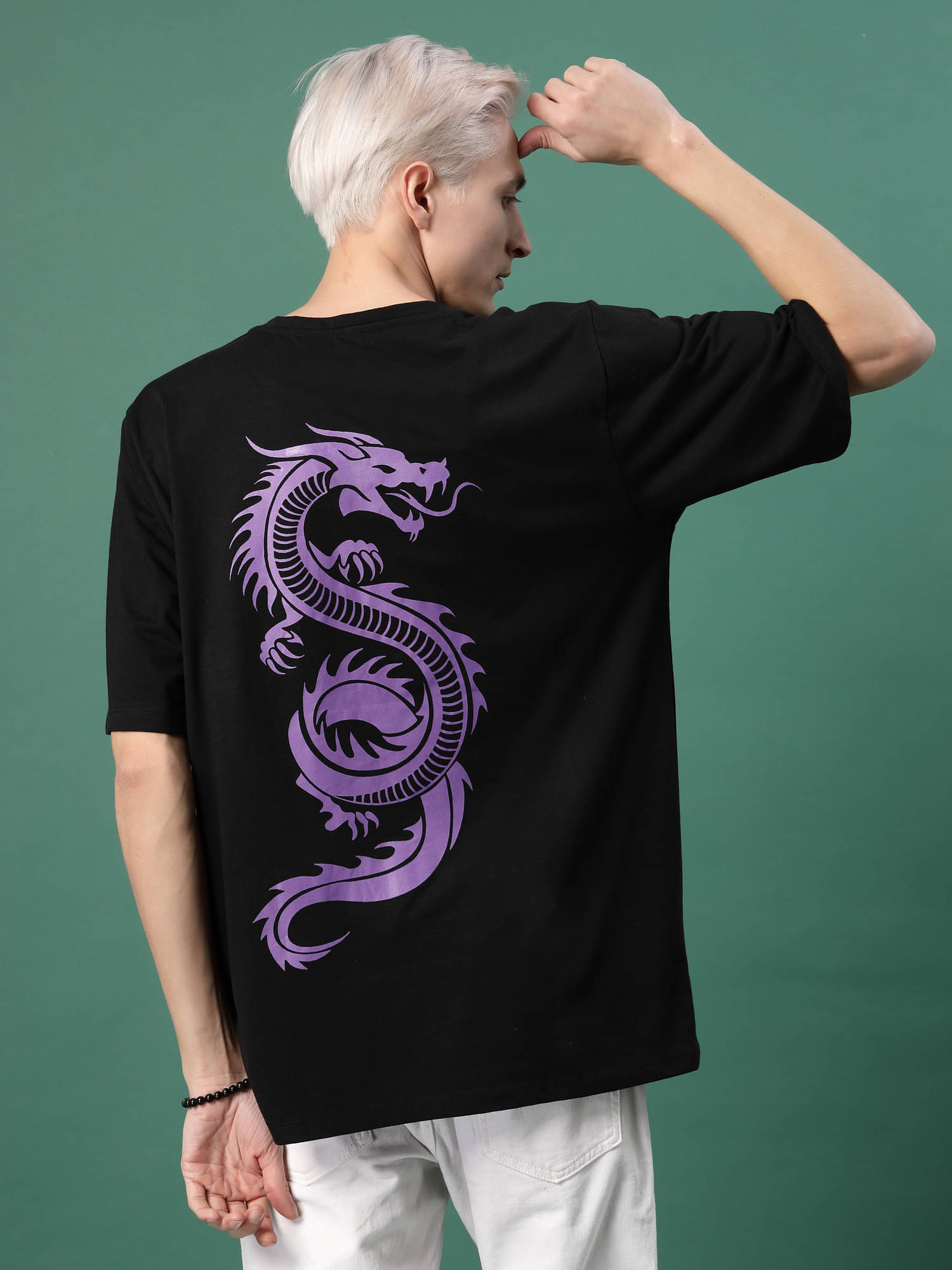 Rigo Pack of 1 Cotton Oversized Fit Men's T-Shirt ( Black ) Rigo Pack of 1 Cotton Oversized Fit Men's T-Shirt ( Black )