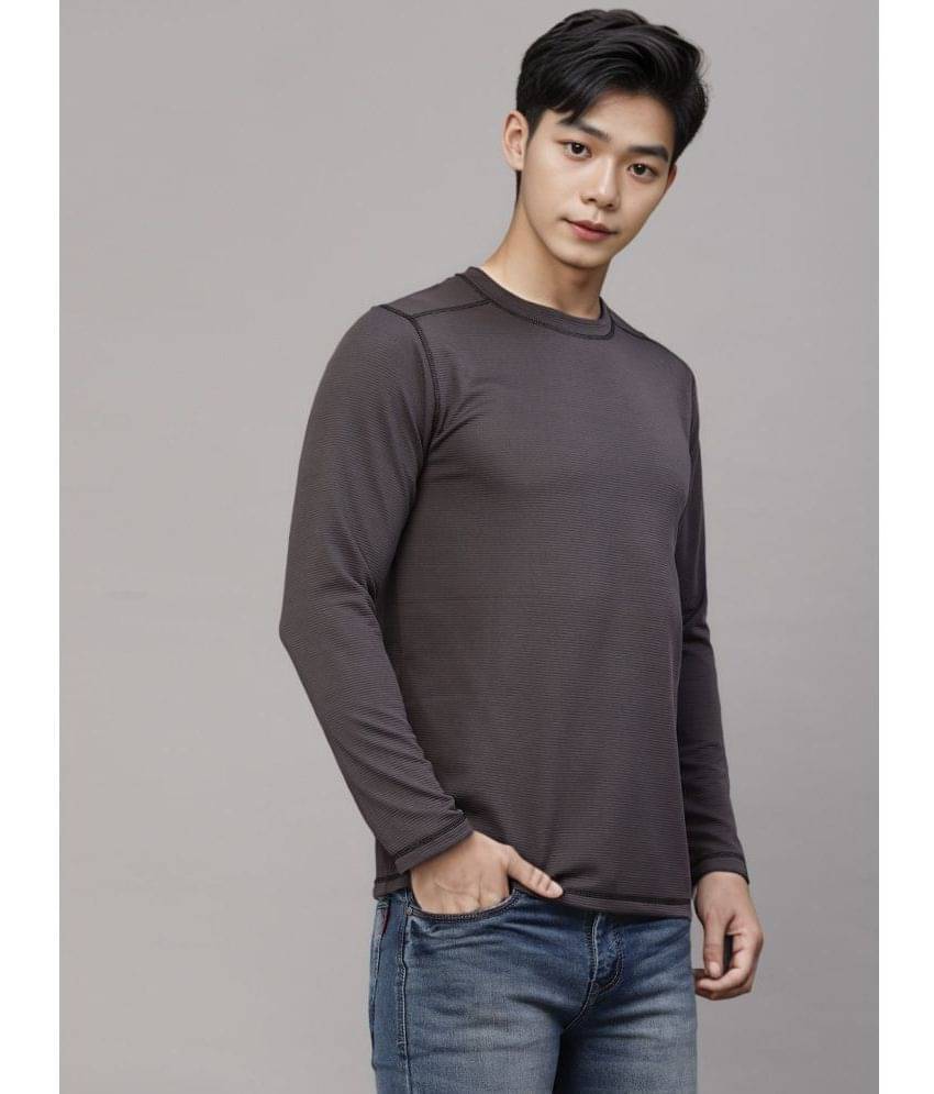 Rigo Pack of 1 Polyester Slim Fit Men's T-Shirt ( Black )     			Rigo Pack of 1 Polyester Slim Fit Men's T-Shirt ( Black )