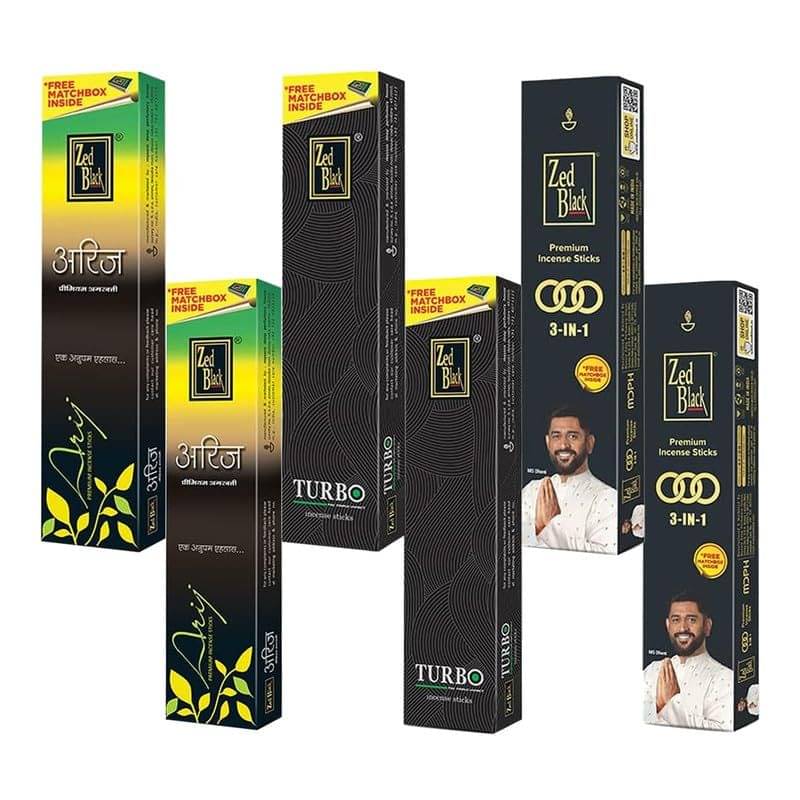     			Zed Black Incense Stick Soothing 400 gm ( Pack of 6 )