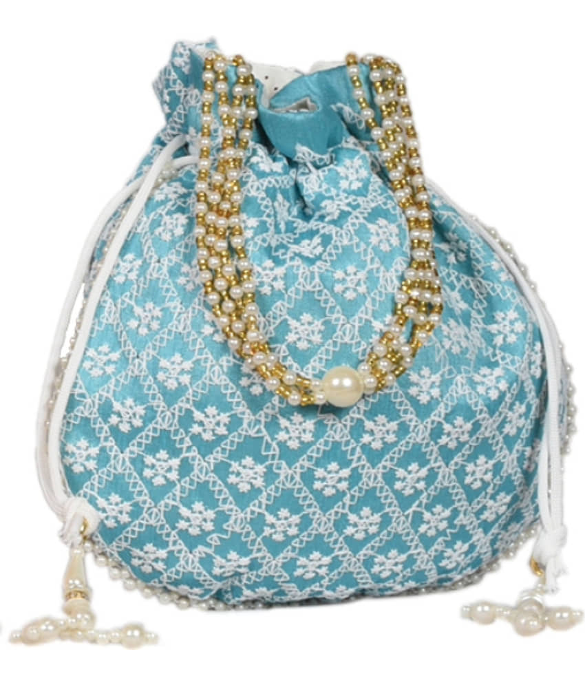 SUNESH CREATION Red Silk Potli - Handbags | Buy online on ZillyBuy