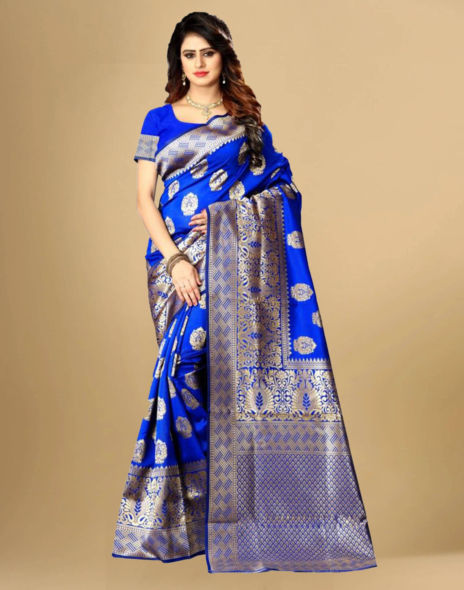 Samah Art Silk Embellished Saree With Unstitched Blouse Piece ( Multicolor1 ) Samah Art Silk Embellished Saree With Unstitched Blouse Piece ( Multicolor1 )