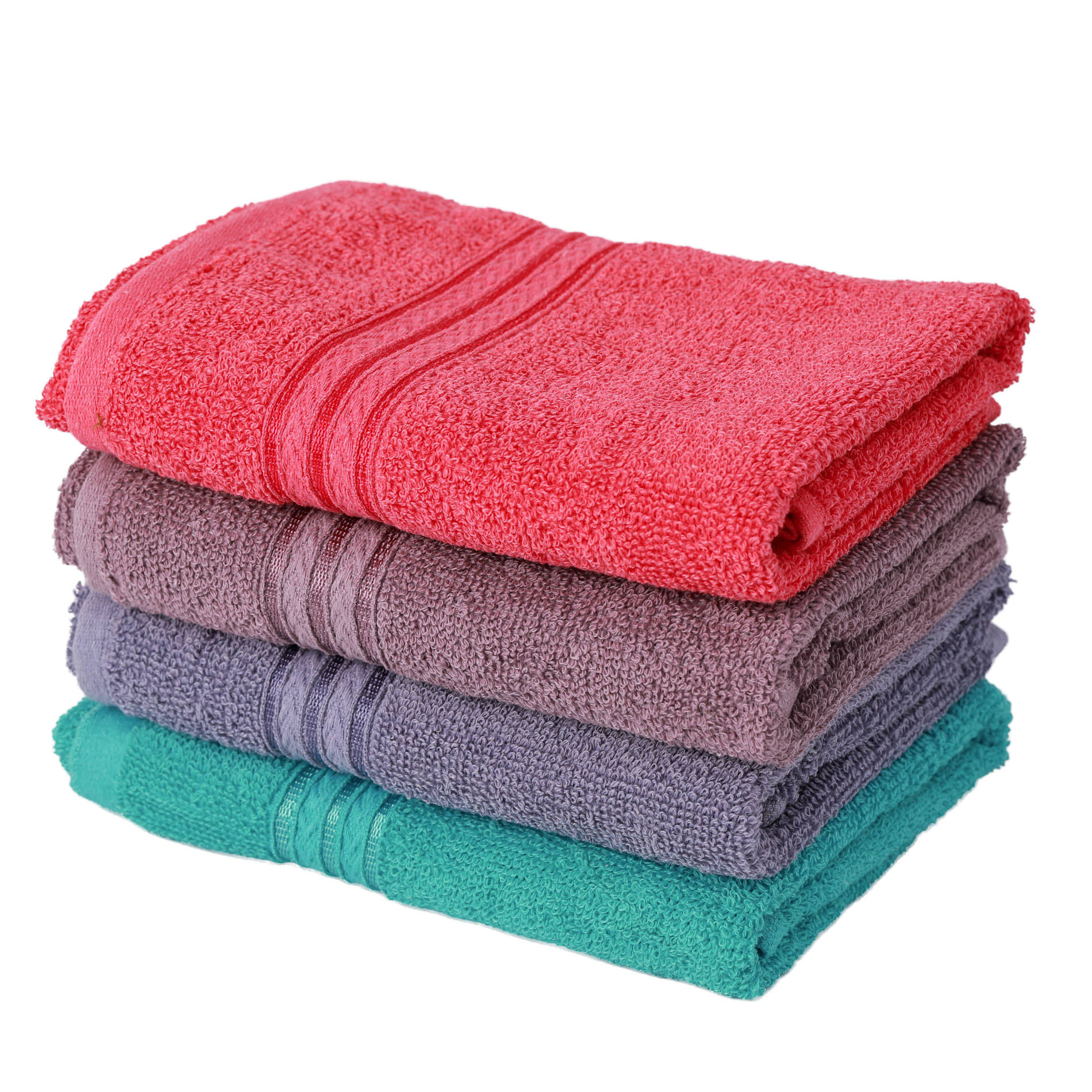     			Satisfyn Cotton Solid Hand Towel 401-450 ( Pack of 4 ) - Assorted