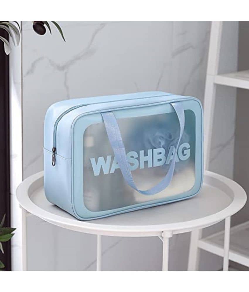 Saykhus Blue Travel Toiletries Organizer Cosmetic Makeup Pouch
