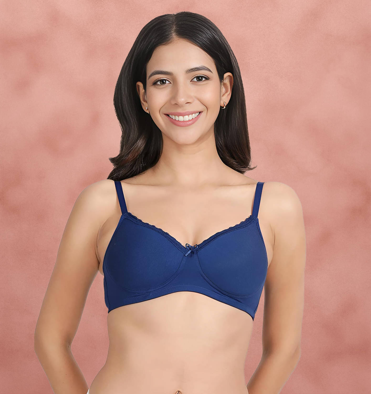     			Susie Cotton Blend Women's T-Shirt Bra ( Navy Blue )