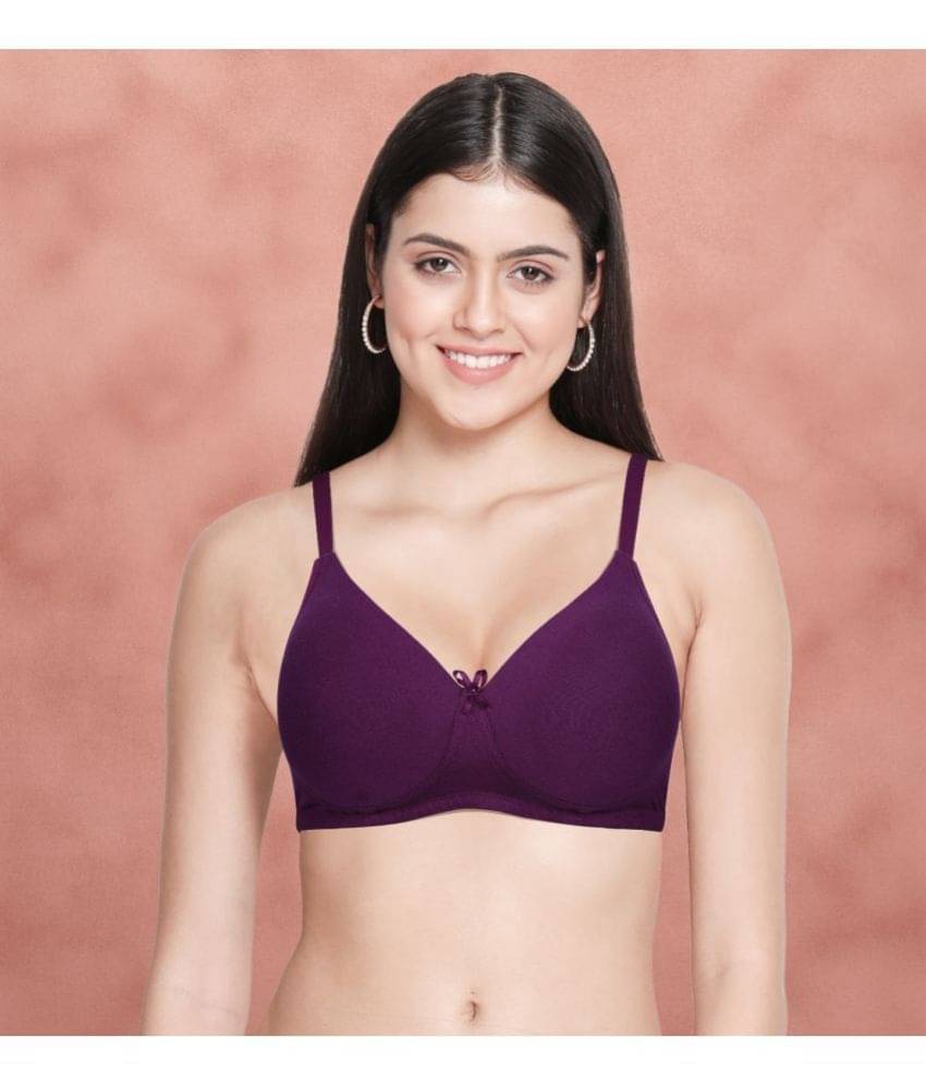 Susie Cotton Blend Women's T-Shirt Bra ( Purple )     			Susie Cotton Blend Women's T-Shirt Bra ( Purple )