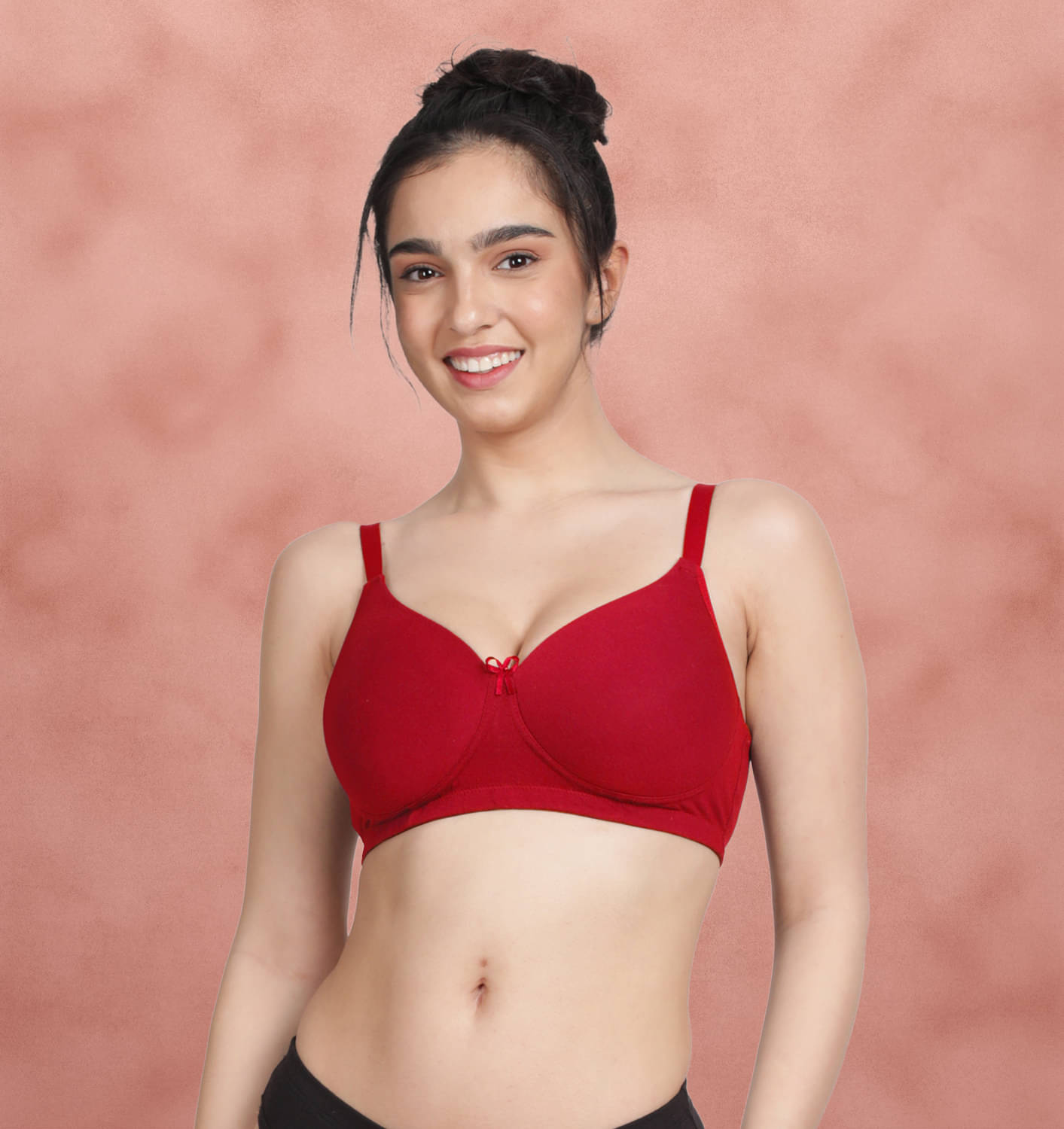Susie Cotton Blend Women's T-Shirt Bra ( Red ) Susie Cotton Blend Women's T-Shirt Bra ( Red )