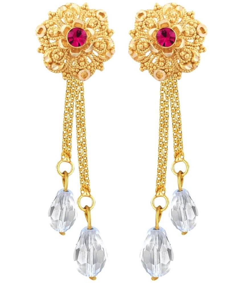     			VIVASTRI Golden Drop Earrings ( Pack of 2 )