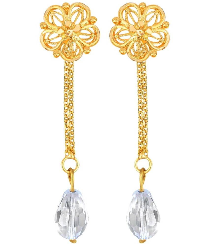 VIVASTRI Golden Drop Earrings ( Pack of 2 ) - Earrings | Buy online on ZillyBuy
