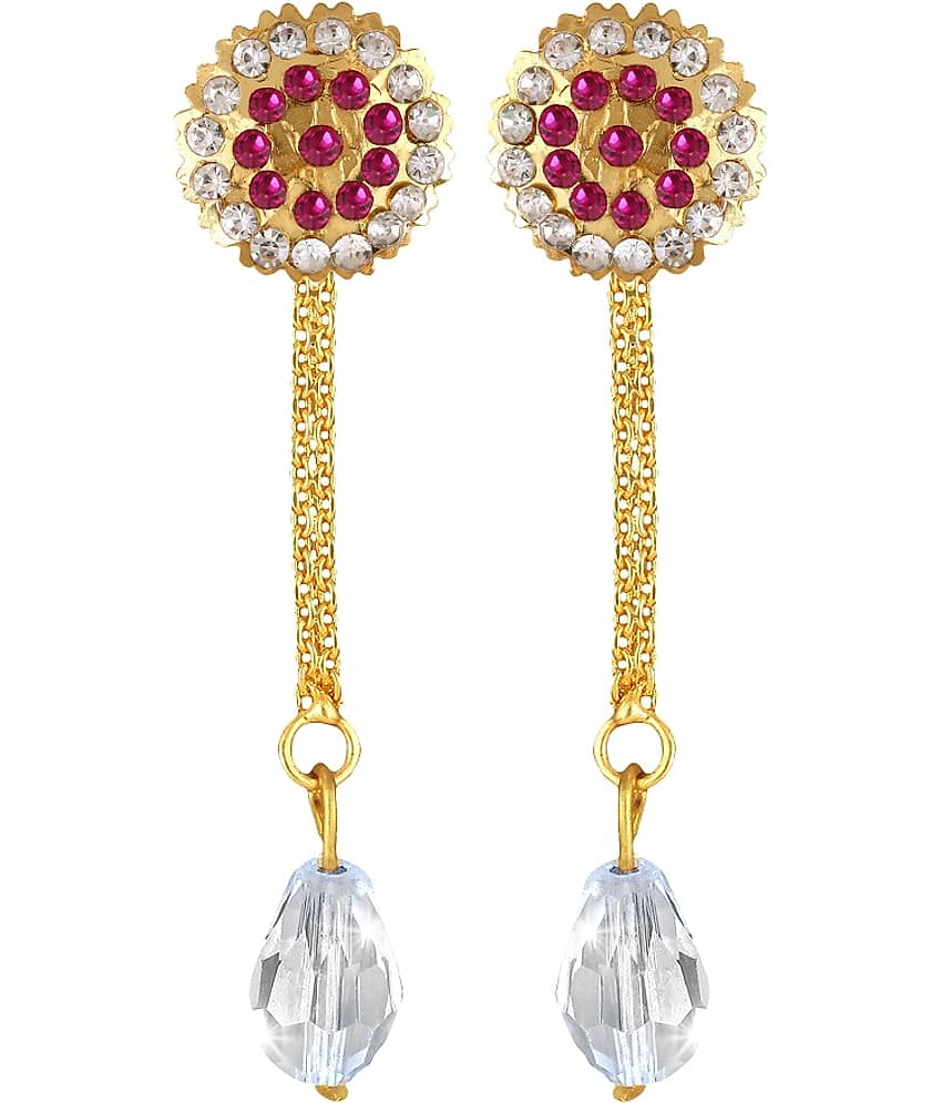 VIVASTRI Golden Drop Earrings ( Pack of 2 ) - Earrings | Buy online on ZillyBuy