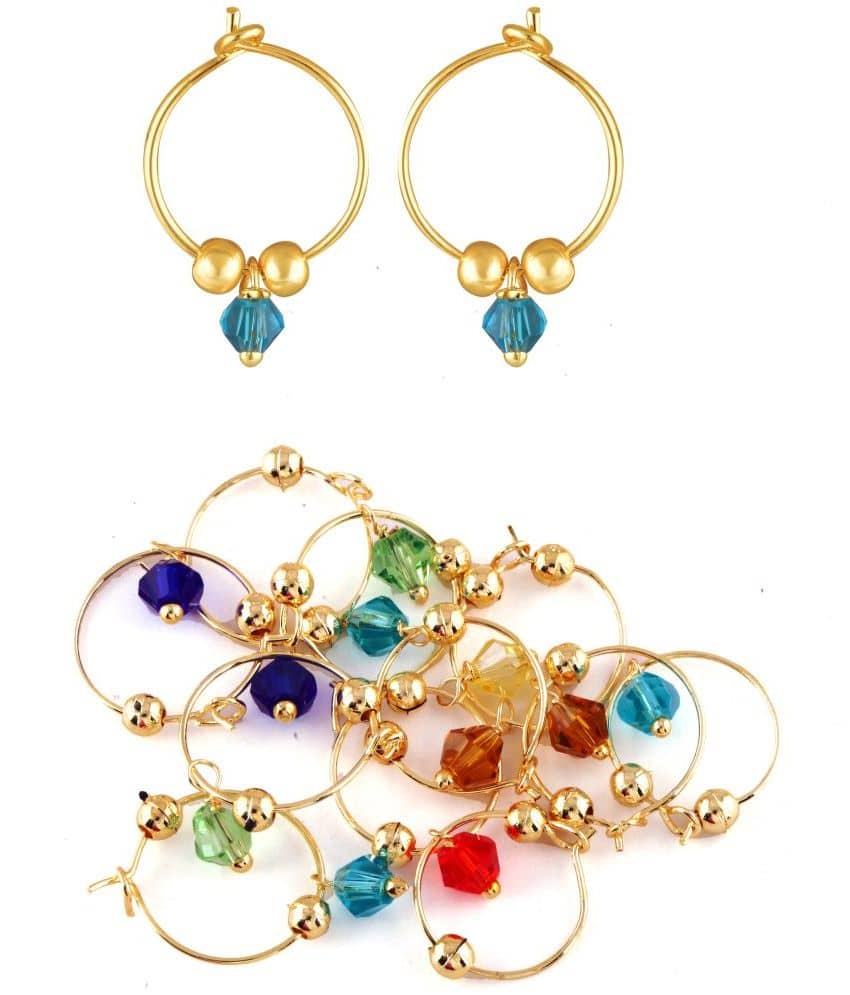 VIVASTRI Multi Color Clip-Ons Earrings ( More Than 10 ) - Earrings | Buy online on ZillyBuy