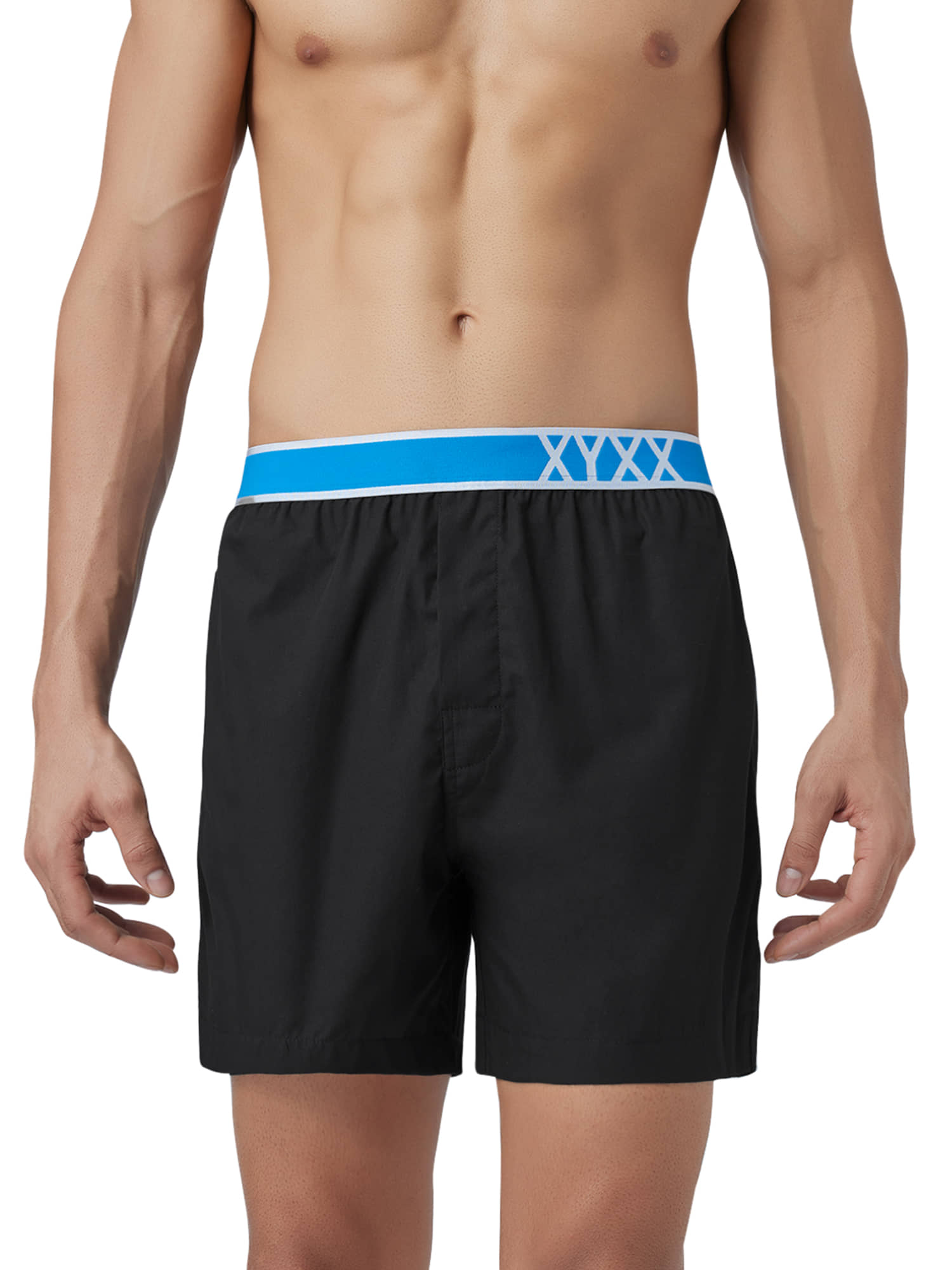XYXX Pack of 1 Cotton Boxers For Men's ( Black )