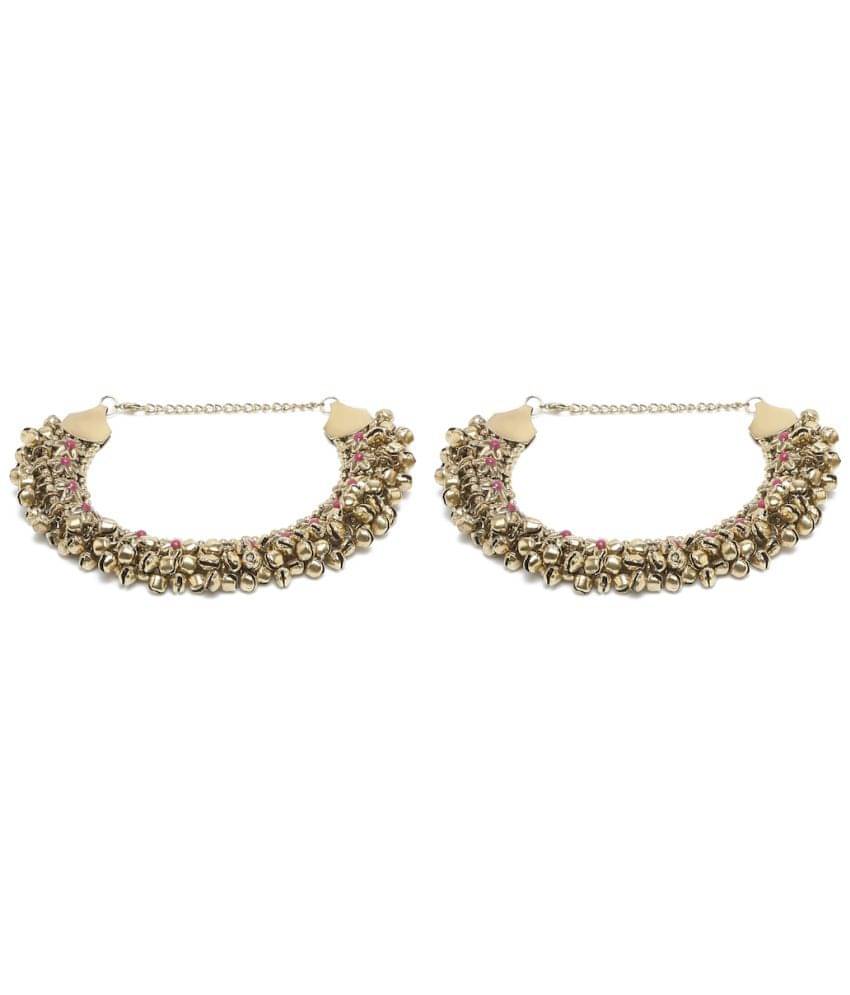     			YOUBELLA Gold Anklets ( Pack of 1 )