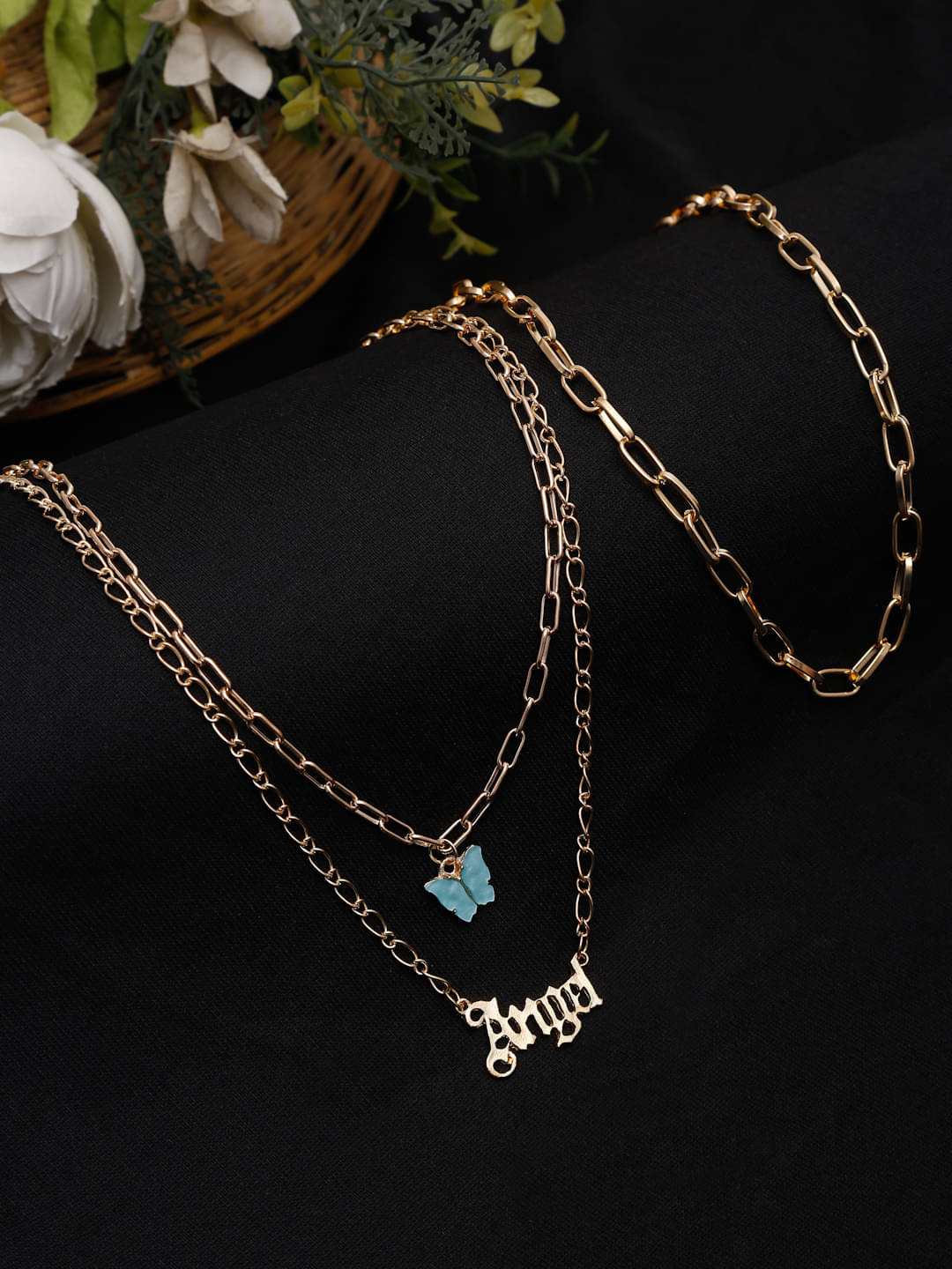    			YOUBELLA Multi Color Alloy Necklace Set ( Pack of 2 )