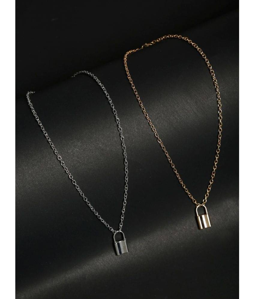     			YOUBELLA Multi Color Alloy Necklace Set ( Pack of 2 )