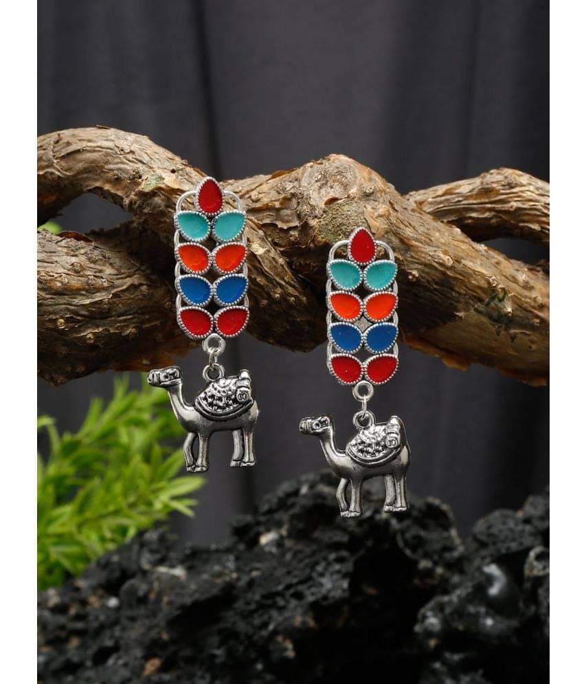     			YOUBELLA Multi Color Drop Earrings ( Pack of 1 )