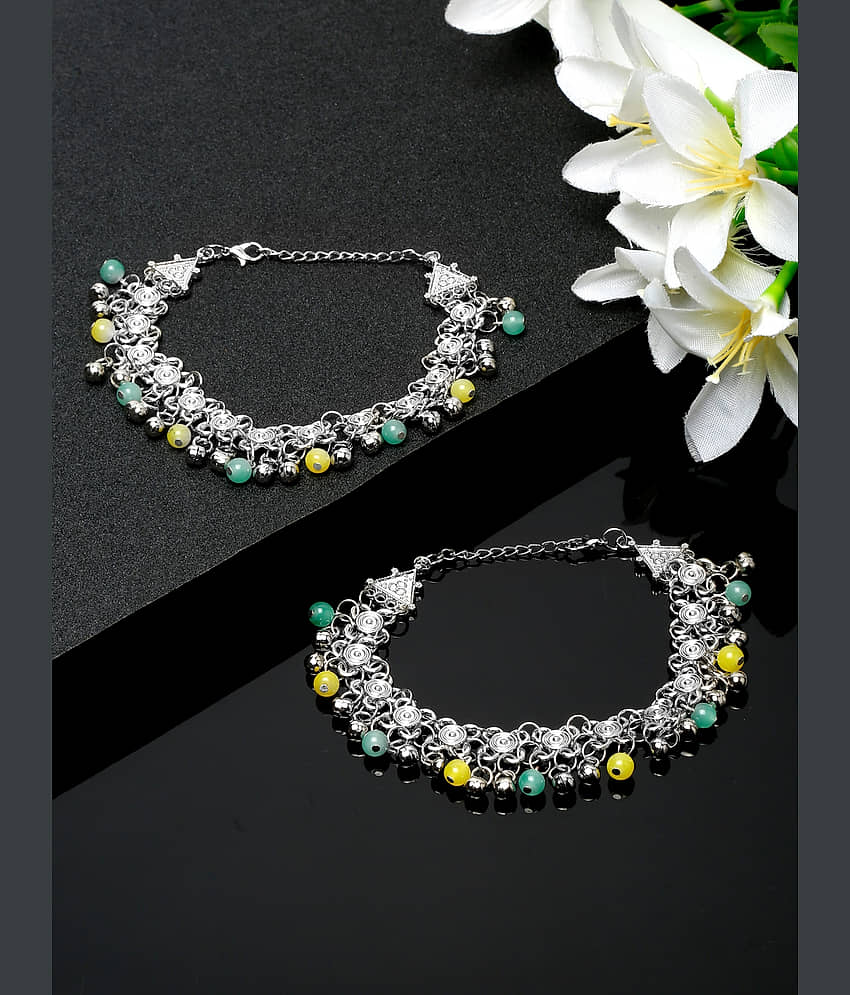 YOUBELLA Silver Anklets ( Pack of 1 ) - Anklets | Buy online on ZillyBuy