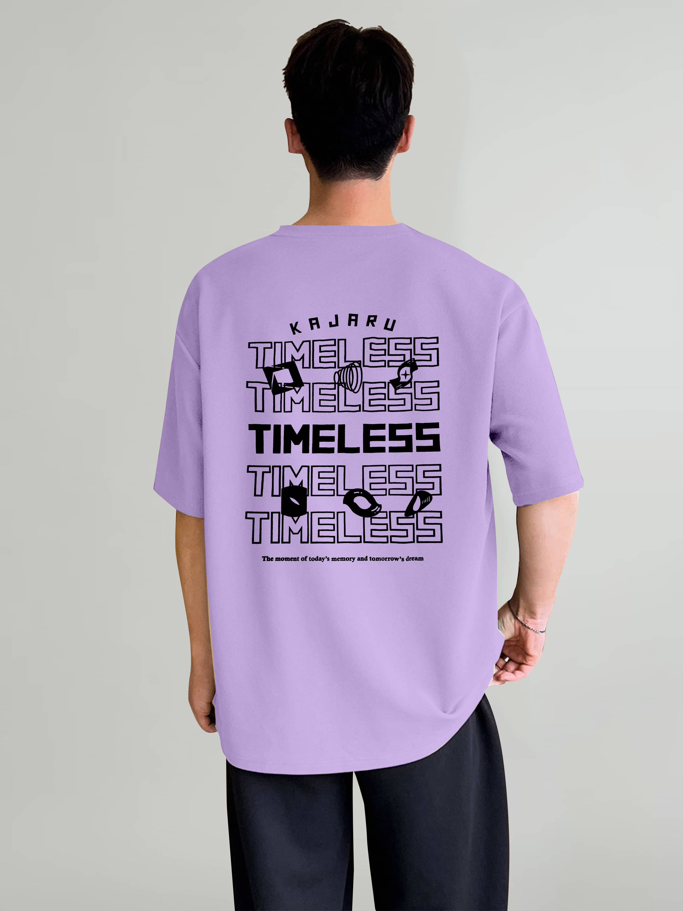 happy khajana Polyester Oversized Fit Printed Half Sleeves Men's T-Shirt - Lavender ( Pack of 1 ) happy khajana Polyester Oversized Fit Printed Half Sleeves Men's T-Shirt - Lavender ( Pack of 1 )