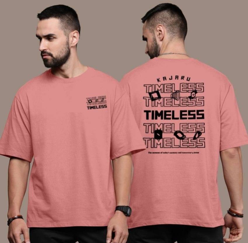 happy khajana Polyester Oversized Fit Printed Half Sleeves Men's T-Shirt - Pink ( Pack of 1 ) happy khajana Polyester Oversized Fit Printed Half Sleeves Men's T-Shirt - Pink ( Pack of 1 )