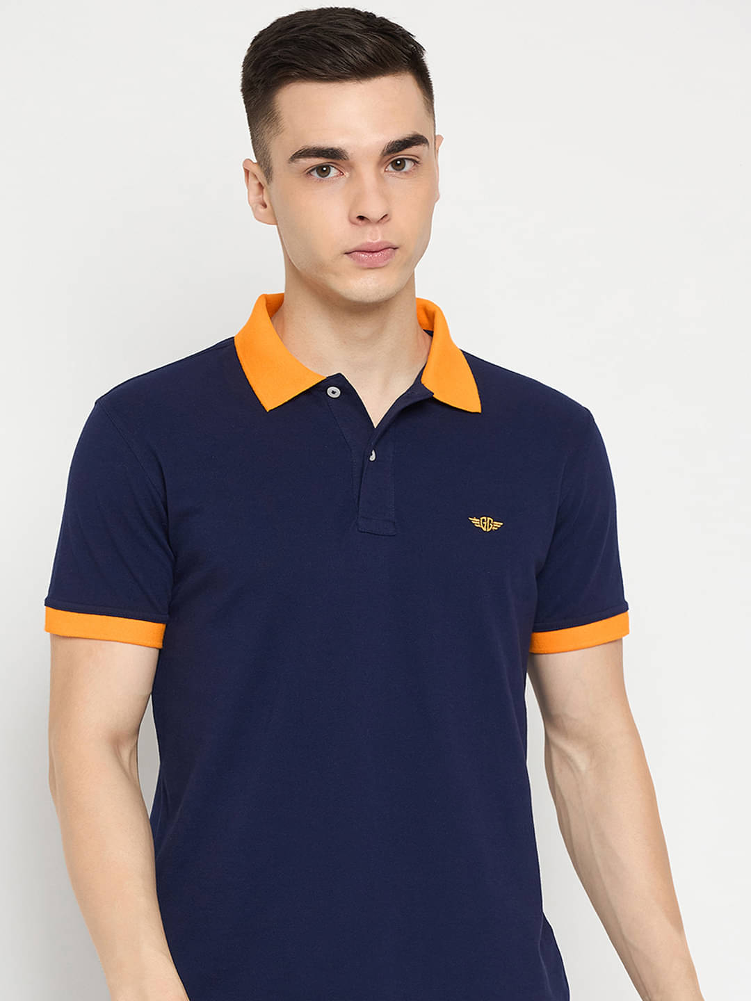 GET GOLF Pack of 1 Cotton Regular Fit Solid Half Sleeves Men's Polo T Shirt ( Navy Blue )     			GET GOLF Pack of 1 Cotton Regular Fit Solid Half Sleeves Men's Polo T Shirt ( Navy Blue )