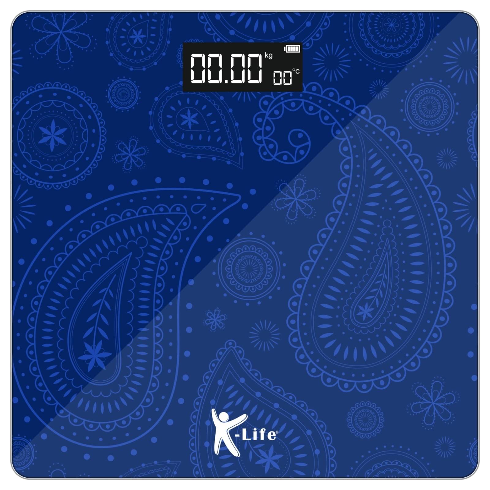     			K-life WS-109 Electronic Digital Weight Machine 180kg Capacity Weighing Scale (Blue Arabic)