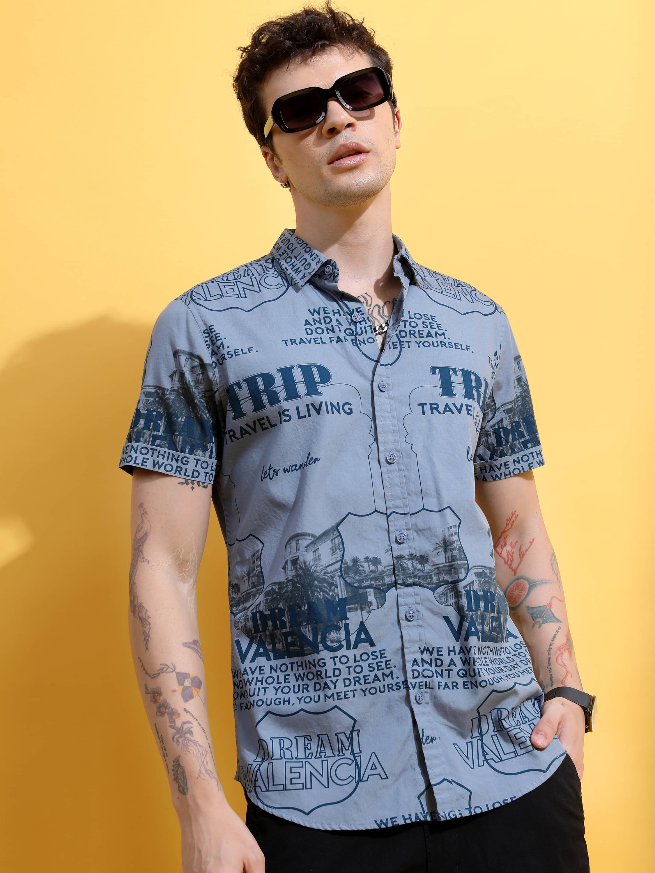 Ketch 100% Cotton Slim Fit Printed Half Sleeves Men's Casual Shirt - Blue ( Pack of 1 ) Ketch 100% Cotton Slim Fit Printed Half Sleeves Men's Casual Shirt - Blue ( Pack of 1 )