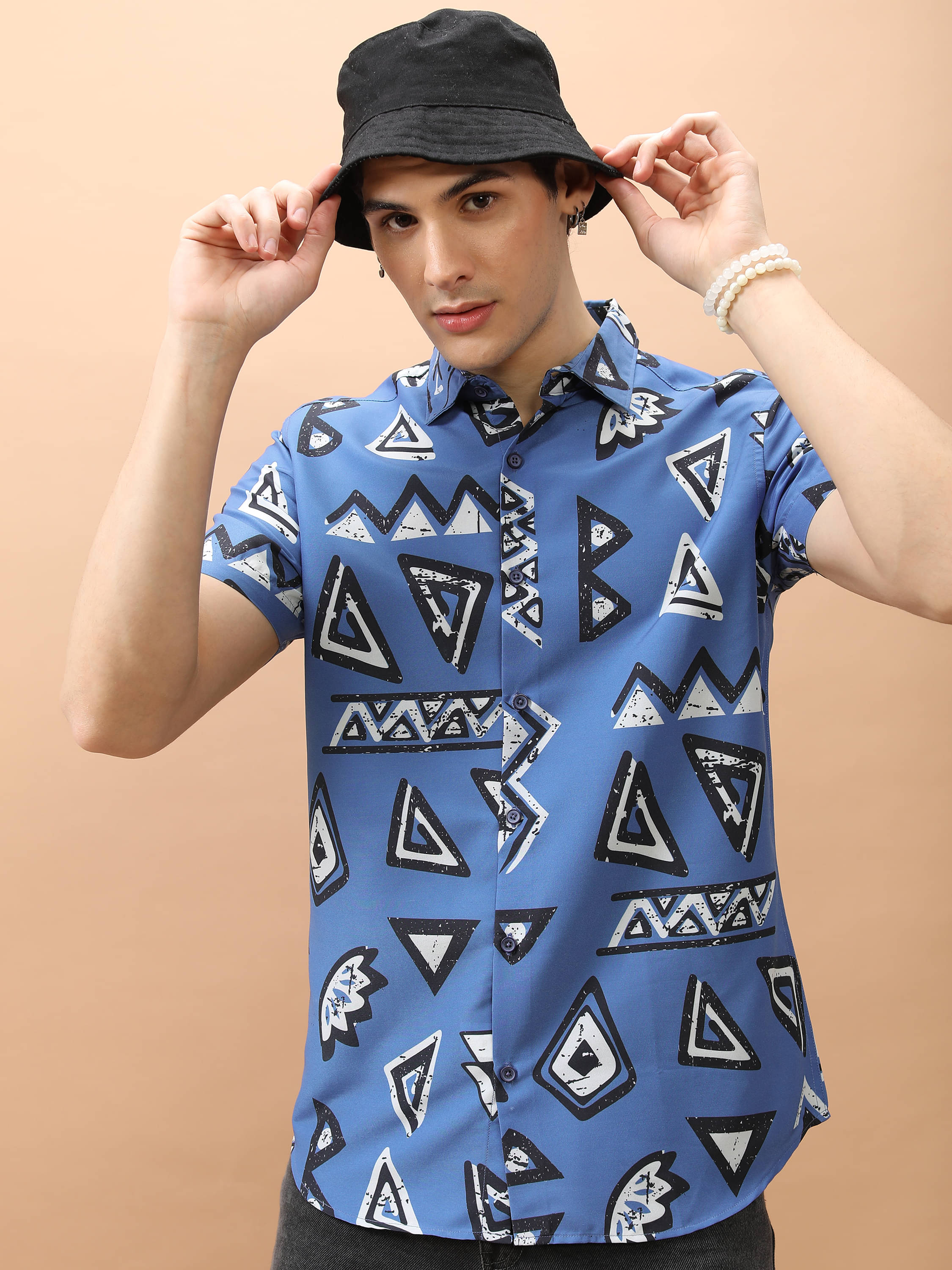Ketch Polyester Regular Fit Printed Half Sleeves Men's Casual Shirt - Blue ( Pack of 1 )     			Ketch Polyester Regular Fit Printed Half Sleeves Men's Casual Shirt - Blue ( Pack of 1 )