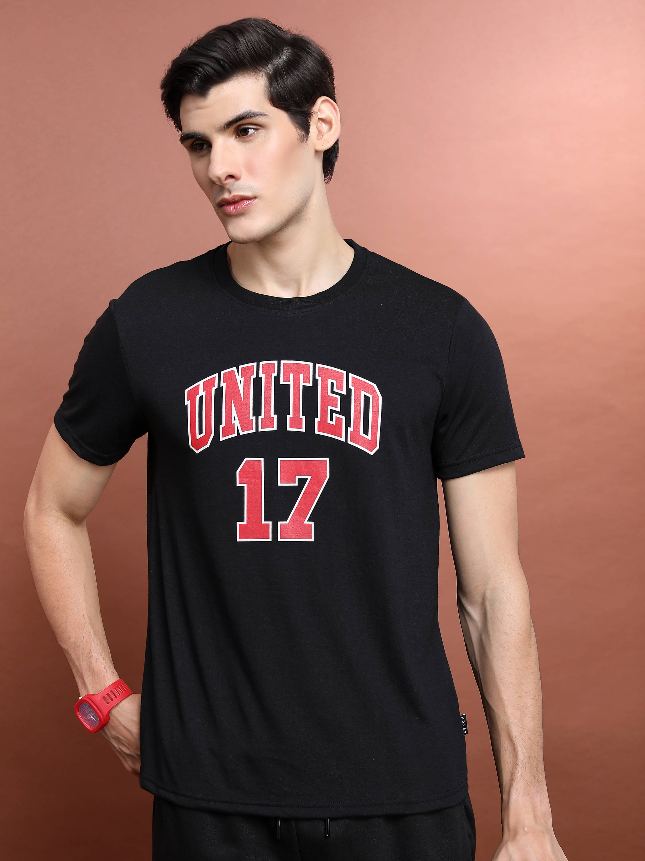 Ketch Pack of 1 Polyester Relaxed Fit Men's T-Shirt ( Black ) Ketch Pack of 1 Polyester Relaxed Fit Men's T-Shirt ( Black )