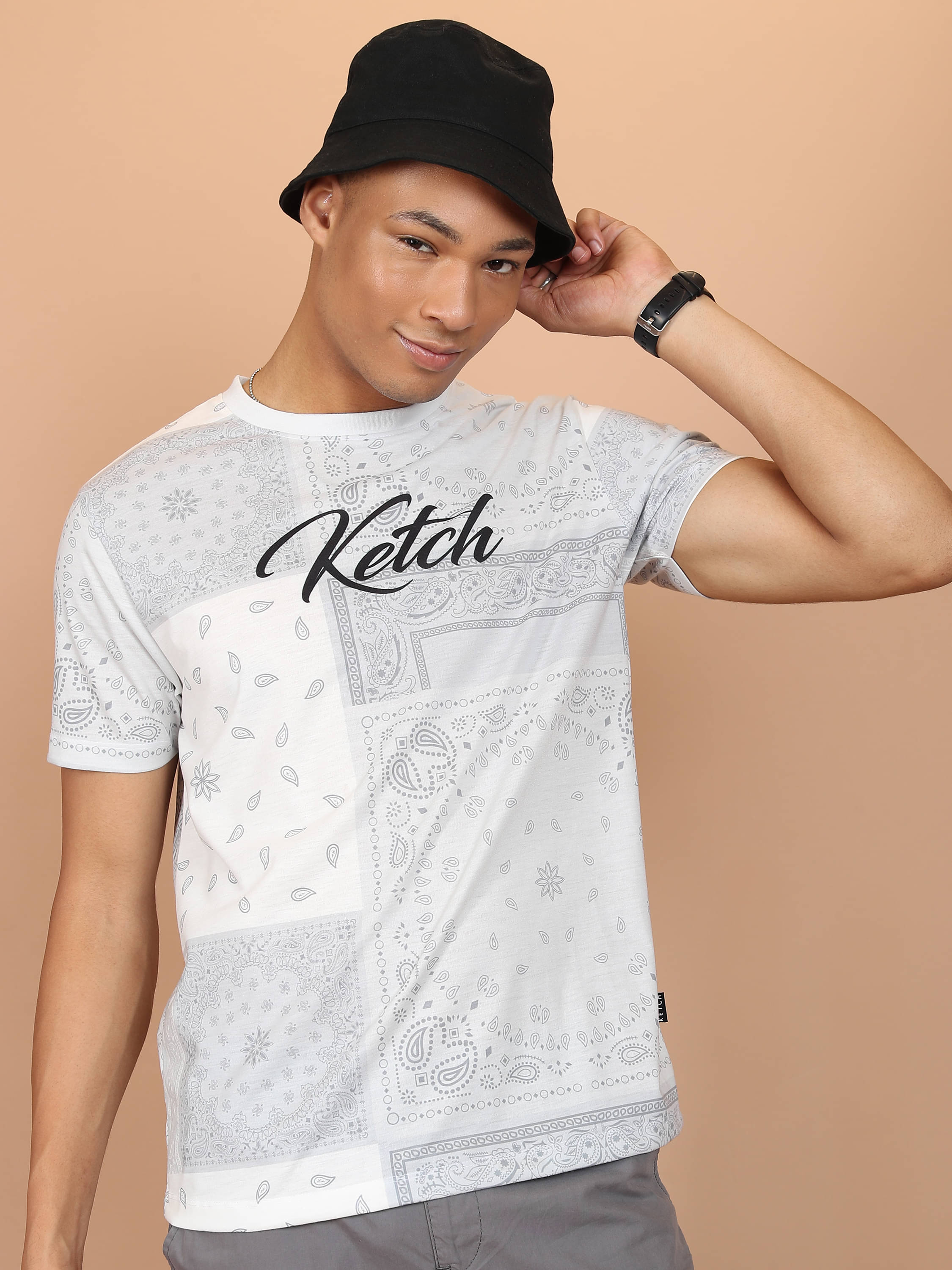     			Ketch Pack of 1 Polyester Slim Fit Men's T-Shirt ( White )