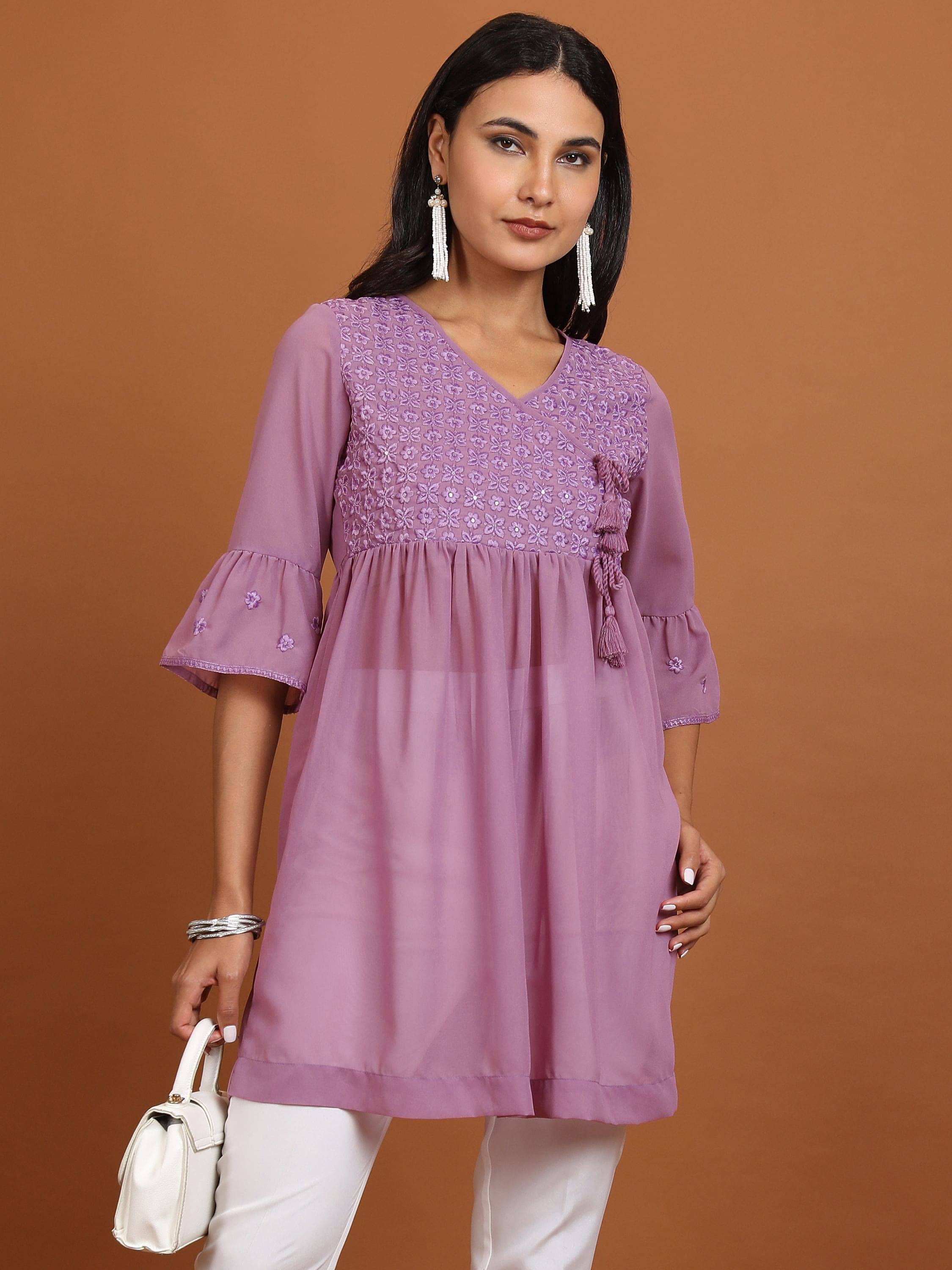 Ketch Purple Polyester Women's A-Line Top ( Pack of 1 )     			Ketch Purple Polyester Women's A-Line Top ( Pack of 1 )