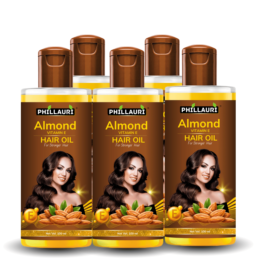 Phillauri Hair Growth Almond Oil 500 ml ( Pack of 5 )