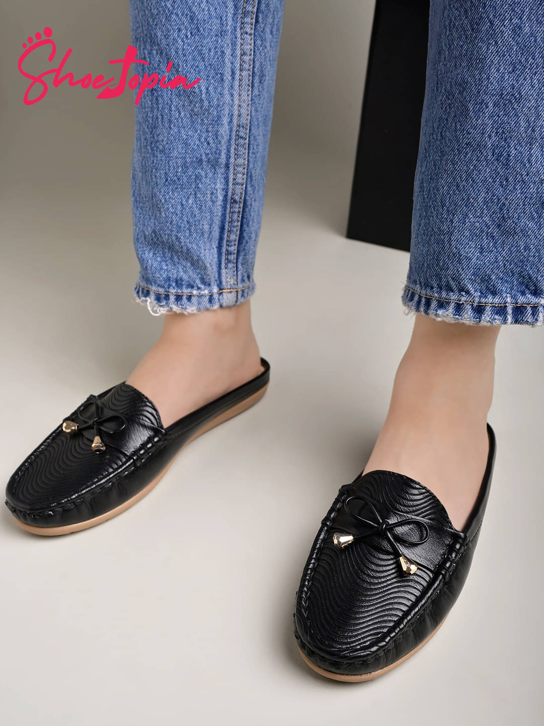     			Shoetopia Black Women's Mules Shoes