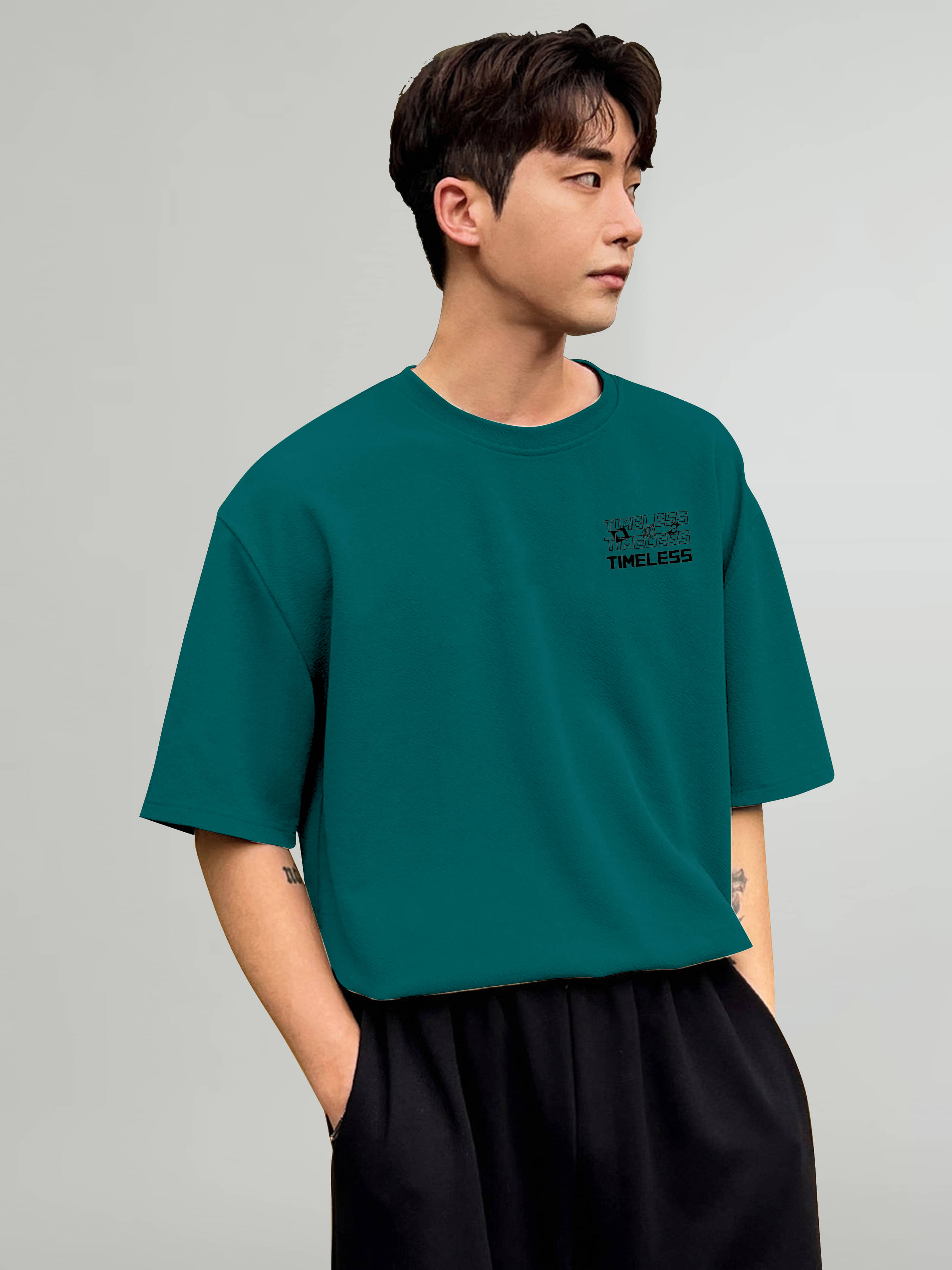     			happy khajana Pack of 1 Polyester Oversized Fit Men's T-Shirt ( Dark Green )