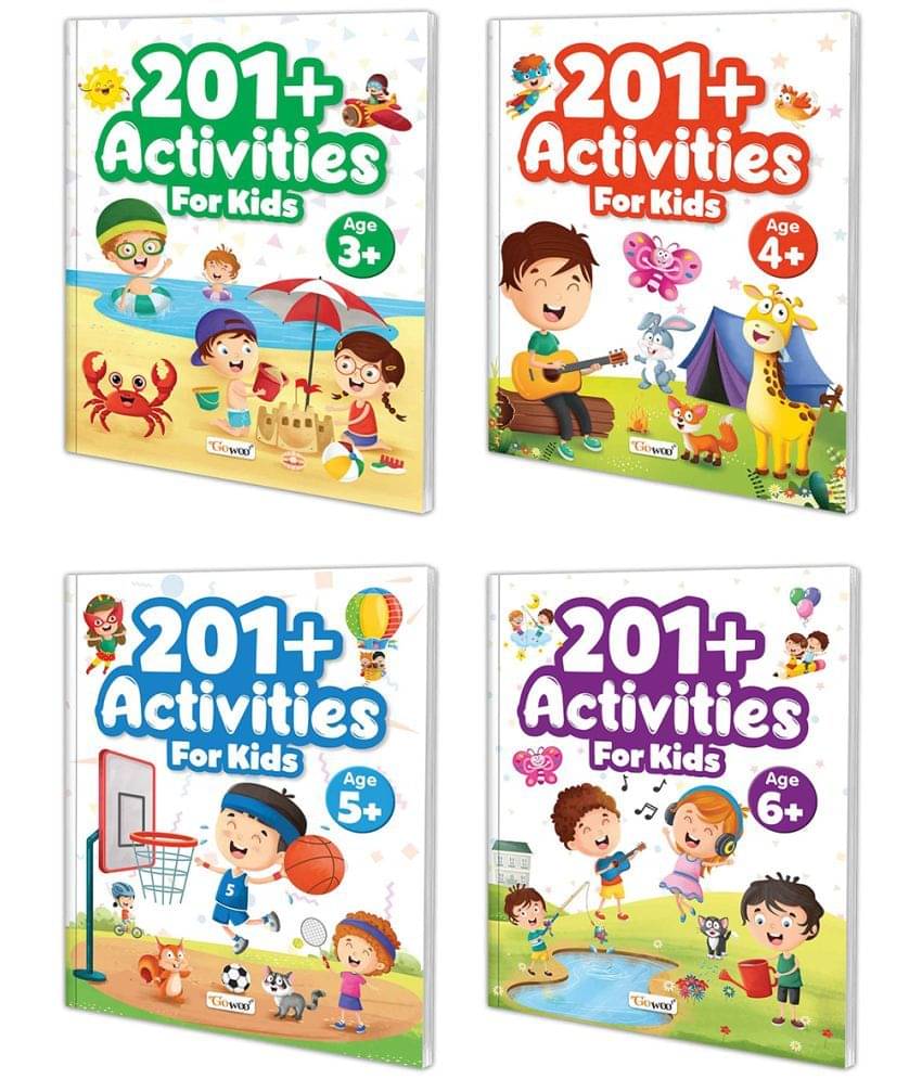 201+ Activities for Kids for Age 3, 4, 5 and 6+ : Kids Activity Book, Fun Activities and Exercises For Children, Early learning activities for children, Mazes, Spot the differences, Matching games, Patterns, Brain games | Pack of 4 activity books. 201+ Activities for Kids for Age 3, 4, 5 and 6+ : Kids Activity Book, Fun Activities and Exercises For Children, Early learning activities for children, Mazes, Spot the differences, Matching games, Patterns, Brain games | Pack of 4 activity books.
