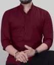     			Anand Cotton Blend Regular Fit Solids Full Sleeves Men's Casual Shirt - Maroon ( Pack of 1 )