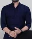 Anand Cotton Blend Regular Fit Solids Full Sleeves Men's Casual Shirt - Navy Blue ( Pack of 1 ) Anand Cotton Blend Regular Fit Solids Full Sleeves Men's Casual Shirt - Navy Blue ( Pack of 1 )