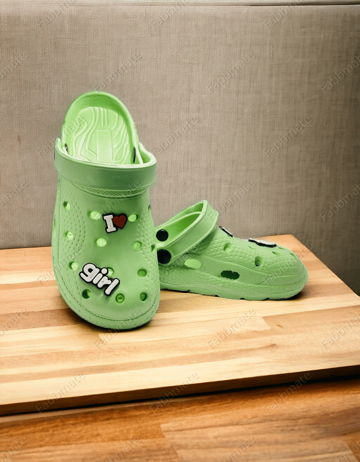     			Fabbmate Green Clogs