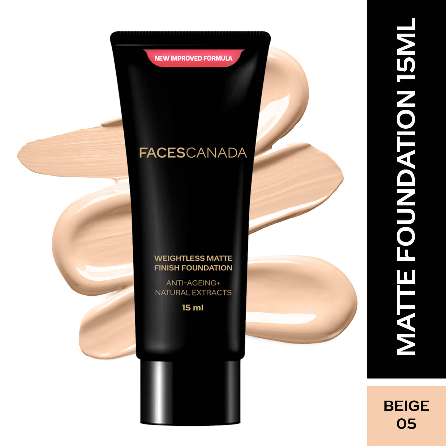 FACES CANADA Weightless Matte Finish Foundation - Beige, 15ml , Anti-Ageing