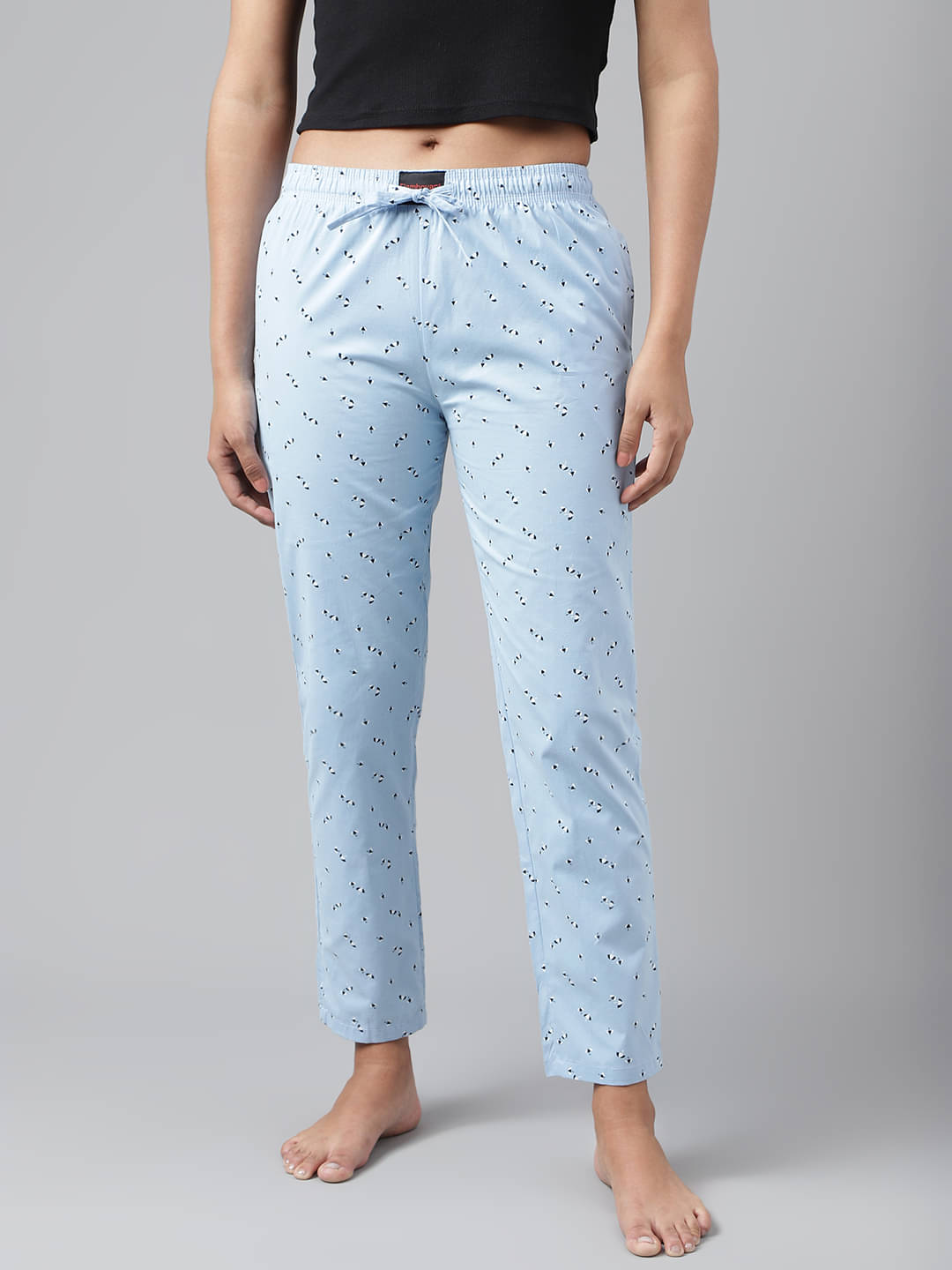     			Flamboyant Light Blue Cotton Women's Running Trackpants ( Pack of 1 )