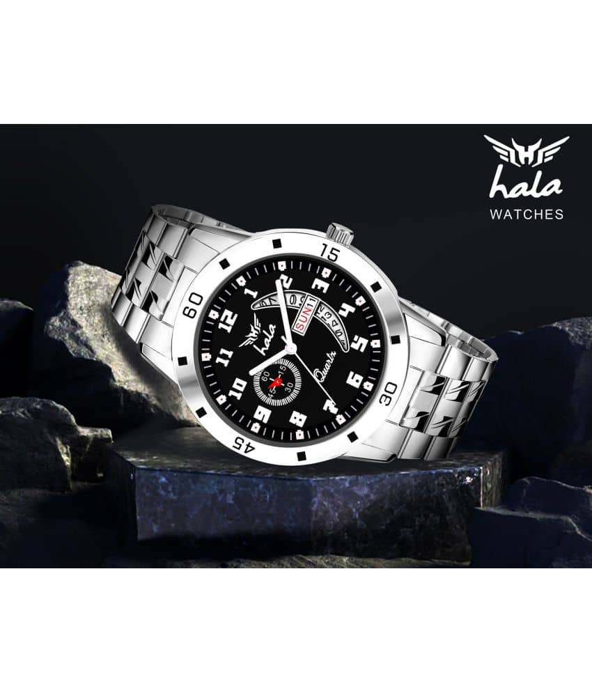 Hala Silver Stainless Steel Analog Men's Watch
