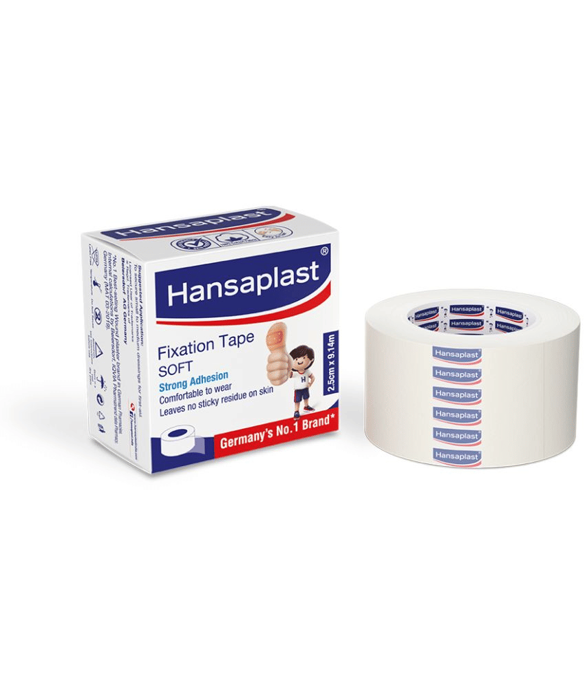     			Hansaplast Fixation Tape Soft, Adhesive tape for medical uses | Soft Paper, [2.5 cm x 9.14 cm]